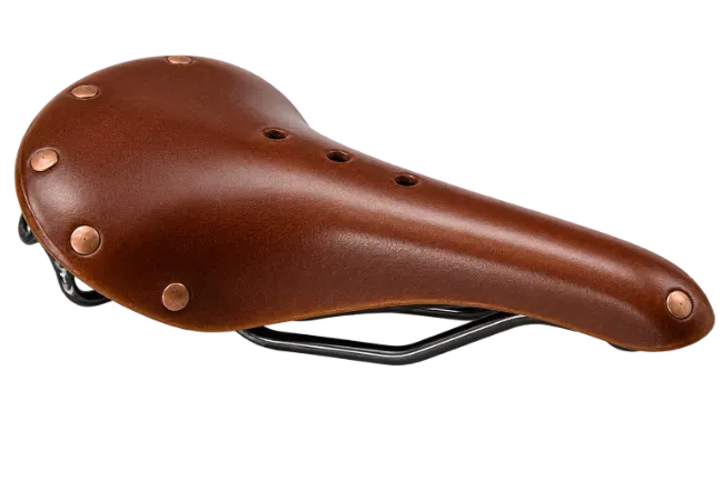 Vintage Brown Leather Bicycle Saddle