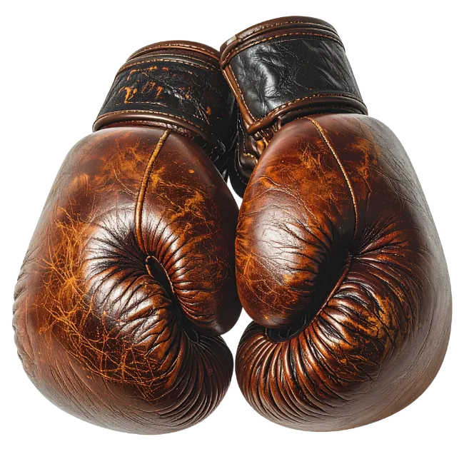 Vintage Brown Leather Boxing Gloves