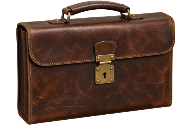 Vintage Brown Leather Briefcase
