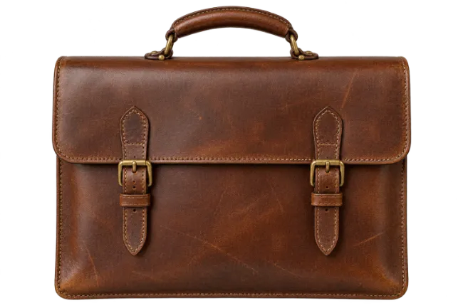 Vintage Brown Leather Briefcase