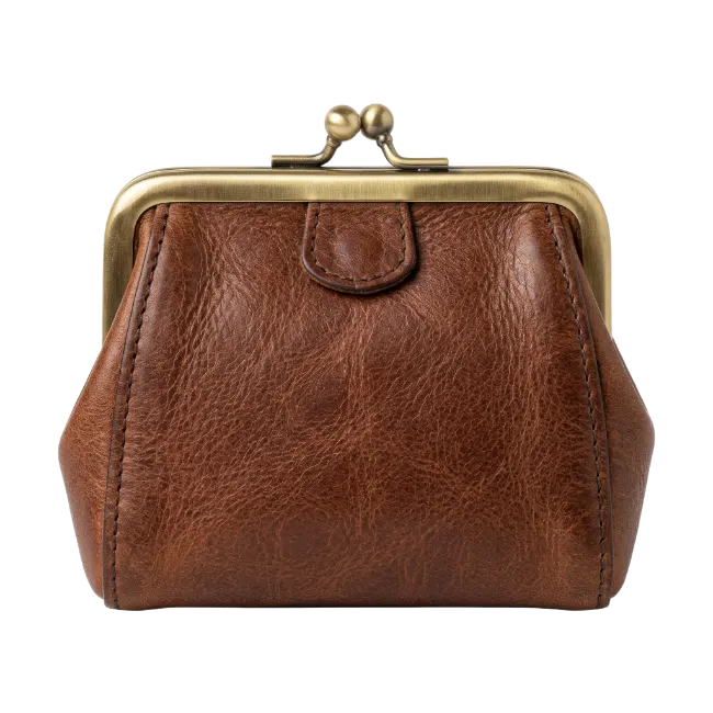 Vintage Brown Leather Coin Purse