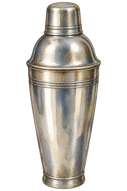 Vintage Cocktail Shaker Illustration