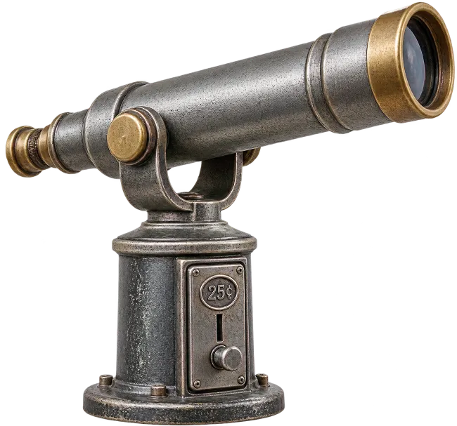Vintage Coin Operated Telescope Stand