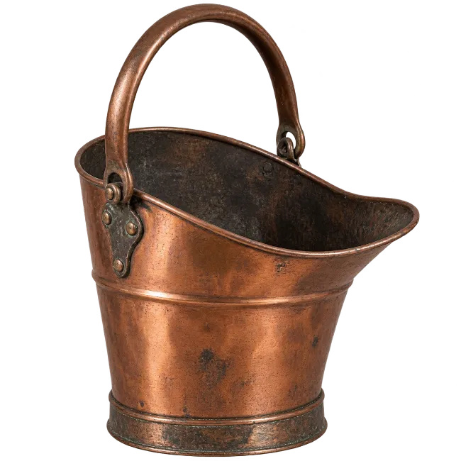 Vintage Copper Scuttle Bucket
