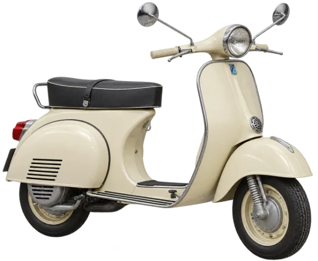 Vintage Cream Vespa Scooter