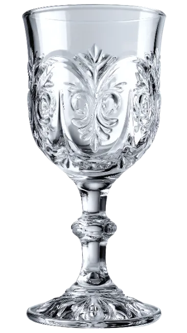 Vintage Cut Glass Wine Goblet