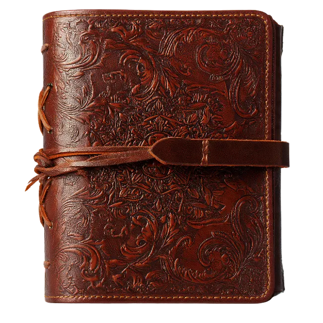 Vintage Embossed Leather Journal