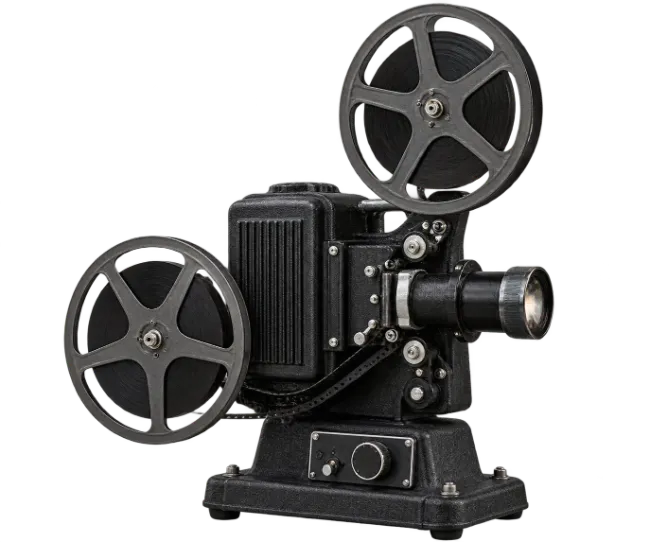 Vintage Film Projector with Dual Reels
