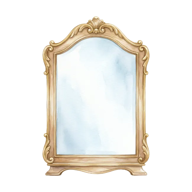 Vintage Gold Framed Mirror