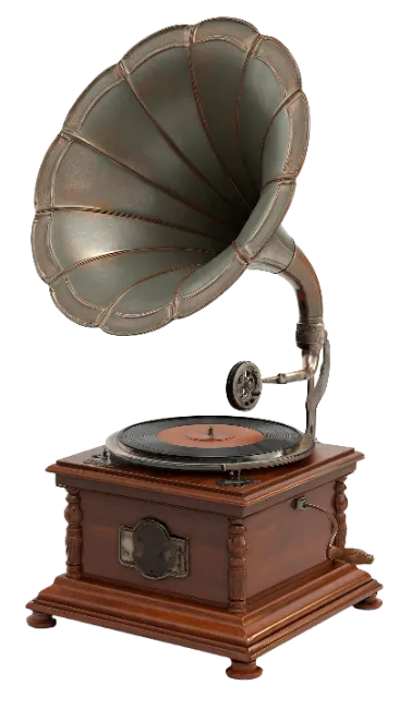 Vintage Gramophone Record Player
