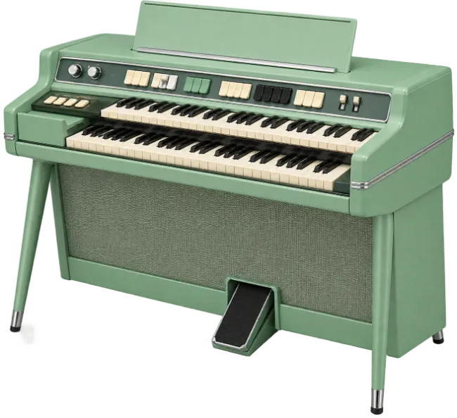Vintage Green Electronic Organ Instrument