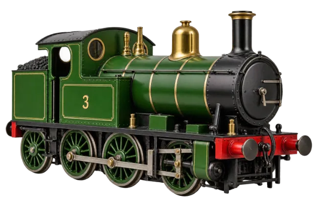 Vintage Green Steam Locomotive Model