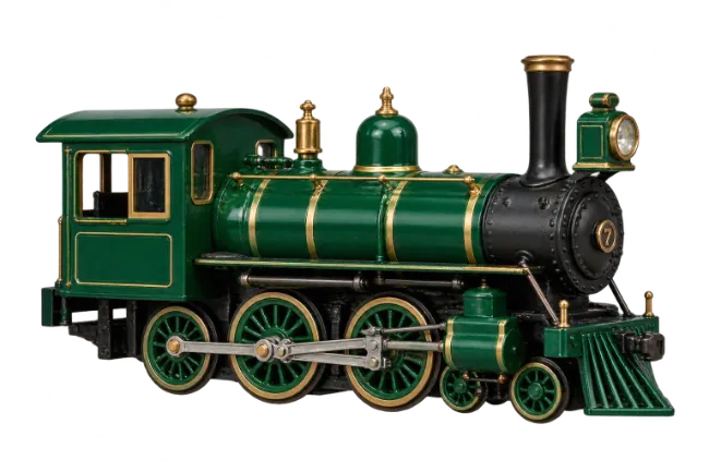 Vintage Green Steam Locomotive Model