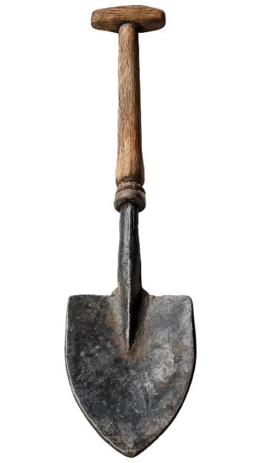 Vintage Hand Shovel with Wooden Handle