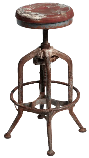 Vintage Industrial Adjustable Metal Stool