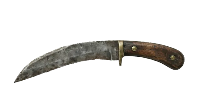 Vintage Kukri Knife With Wooden Handle