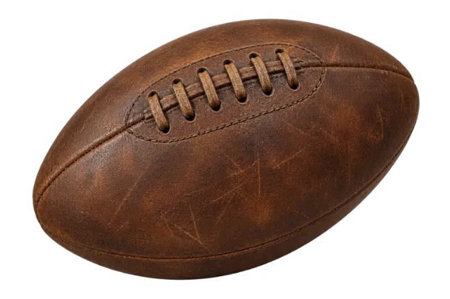 Vintage leather American football ball