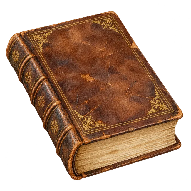Vintage leather bound book