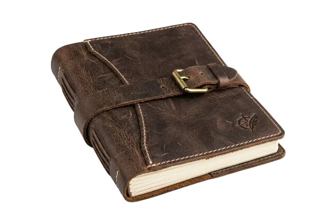 Vintage Leather Journal with Strap