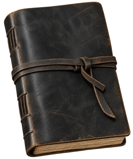 Vintage Leather Journal with Strap