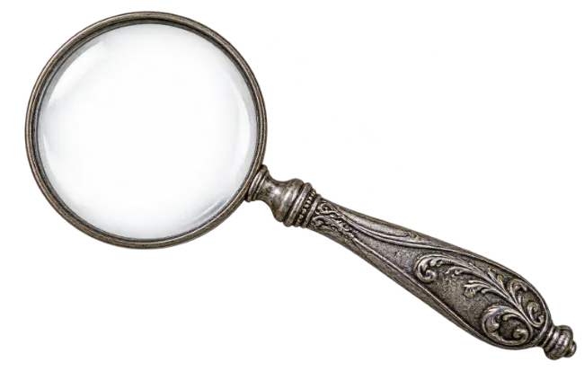 Vintage Magnifying Glass with Ornate Handle