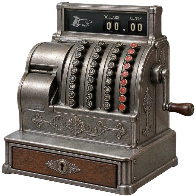 Vintage Mechanical Cash Register