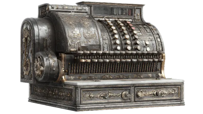 Vintage Mechanical Cash Register
