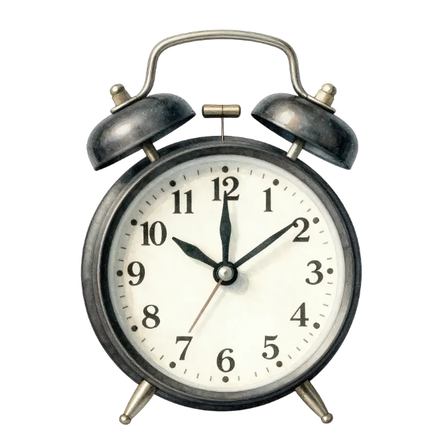 Vintage Metal Alarm Clock