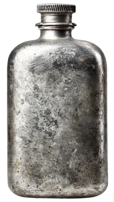 Vintage Metal Canteen Water Flask