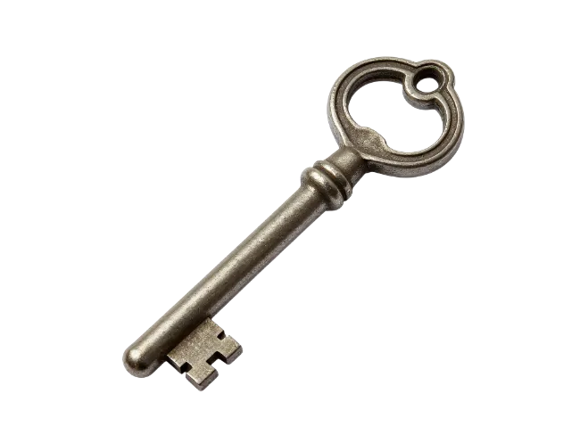 Vintage Metal Skeleton Key