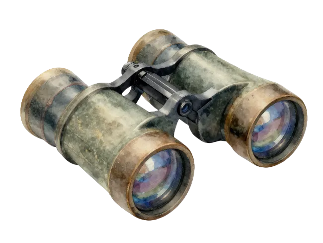 Vintage Metallic Binoculars