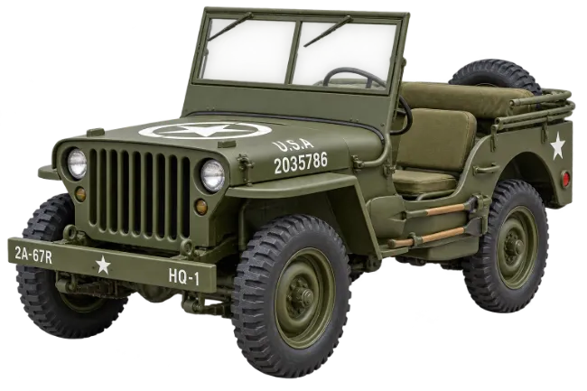 Vintage Military Jeep Vehicle