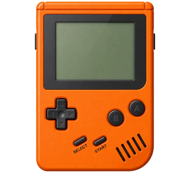Vintage Orange Handheld Video Game Console