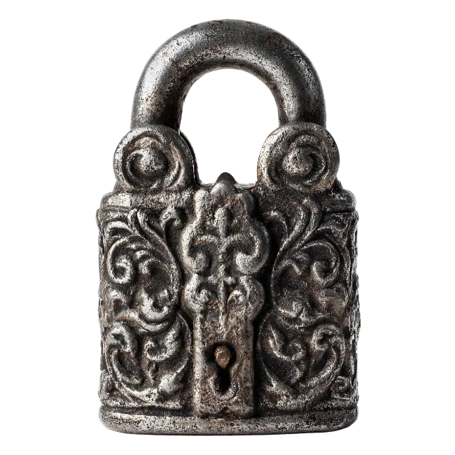 Vintage Ornate Metal Padlock