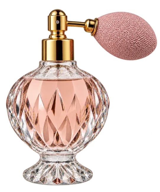 Vintage Perfume Bottle with Pink Atomizer