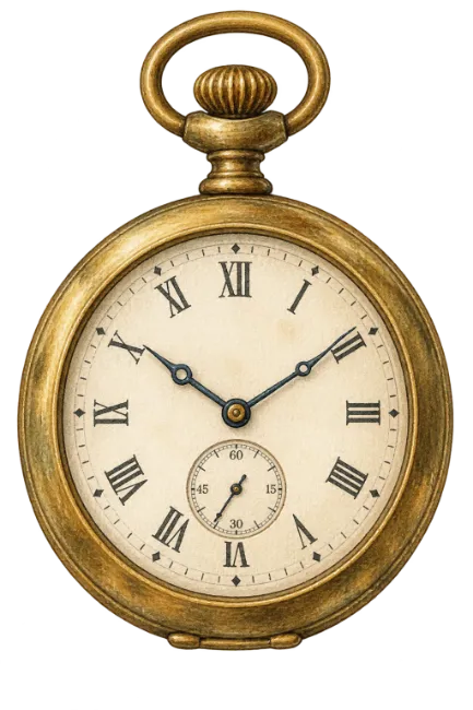 Vintage Pocket Watch Illustration