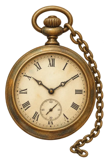 Vintage Pocket Watch with Chain