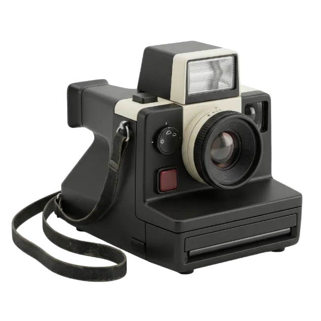 Vintage Polaroid Instant Camera with Strap