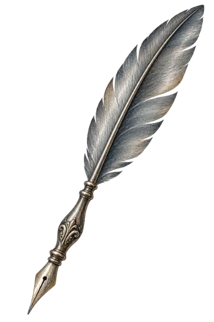 Vintage Quill Pen with Metal Nib