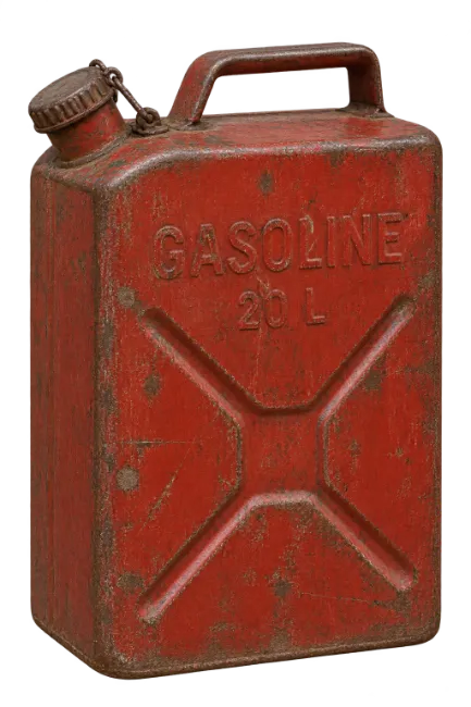 Vintage Red Gasoline Jerry Can