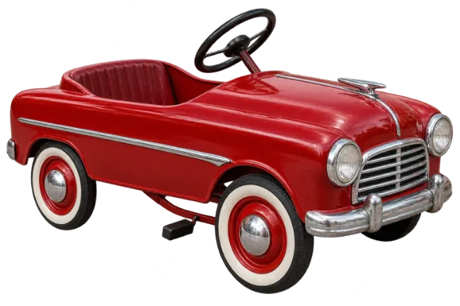 Vintage Red Pedal Car Toy
