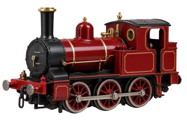Vintage Red Steam Locomotive Model