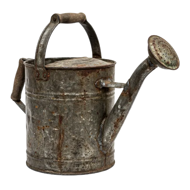 Vintage Rusted Metal Watering Can
