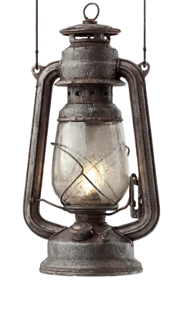 Vintage Rusty Oil Lantern