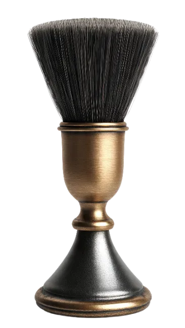 Vintage Shaving Brush with Dark Bristles