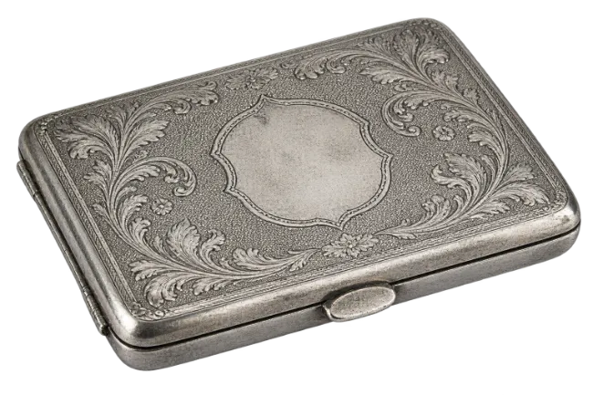 Vintage Silver Engraved Cigarette Case
