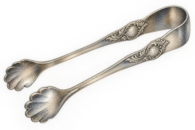 Vintage Silver Sugar Tongs