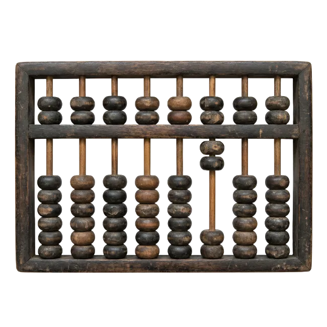Vintage Wooden Abacus Calculation Tool