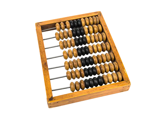 Vintage Wooden Abacus Calculation Tool