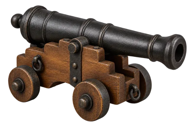 Vintage Wooden Canon